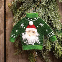 Thumbnail for Santa Christmas Sweater Felted Ornament - The Fox Decor