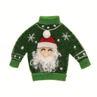 Thumbnail for Santa Christmas Sweater Felted Ornament - The Fox Decor