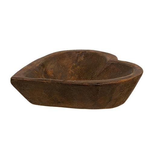 Carved Wood Sweet Heart Dough Bowl - The Fox Decor