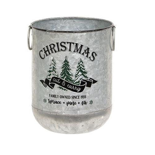 2 Set Cut & Carry Christmas Metal Buckets - The Fox Decor