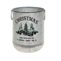 2 Set Cut & Carry Christmas Metal Buckets - The Fox Decor