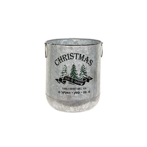 2 Set Cut & Carry Christmas Metal Buckets - The Fox Decor