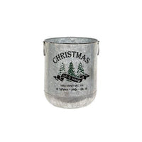 2 Set Cut & Carry Christmas Metal Buckets - The Fox Decor