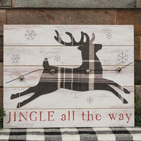 Thumbnail for Jingle All the Way Sign with Reindeer - The Fox Decor