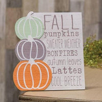 Thumbnail for Fall Words Wood Easel Sign - The Fox Decor