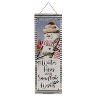 Thumbnail for Christmas Snowman Metal Signs 3 Asstd - The Fox Decor