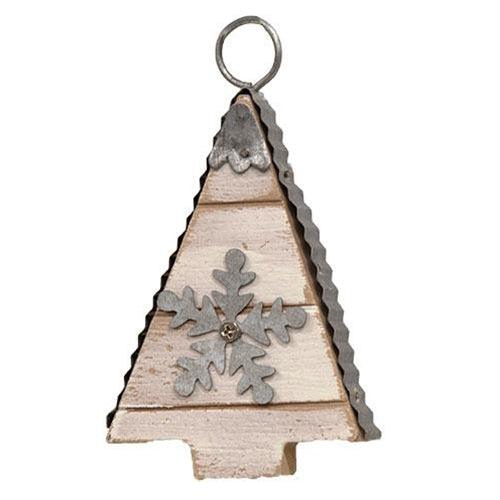 Galvanized Tree Ornament 2 Asstd