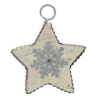 Galvanized Star Ornament 2 Asstd - The Fox Decor