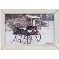Thumbnail for Grandpa's Sleigh Framed Print White Frame - The Fox Decor