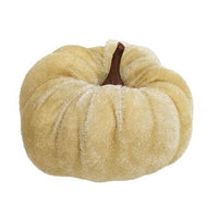 6 Set Mini Velvet Beige Pumpkins - The Fox Decor