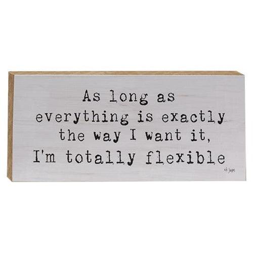 I'm Totally Flexible Block - The Fox Decor