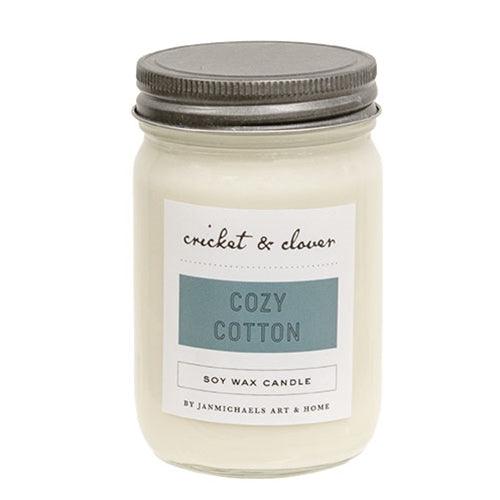 Cozy Cotton Soy Jar Candle, 12oz - The Fox Decor