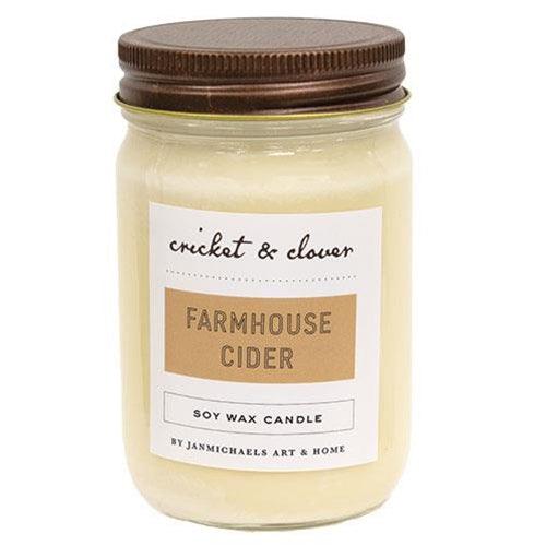 Farmhouse Cider Soy Jar Candle 12 oz - The Fox Decor
