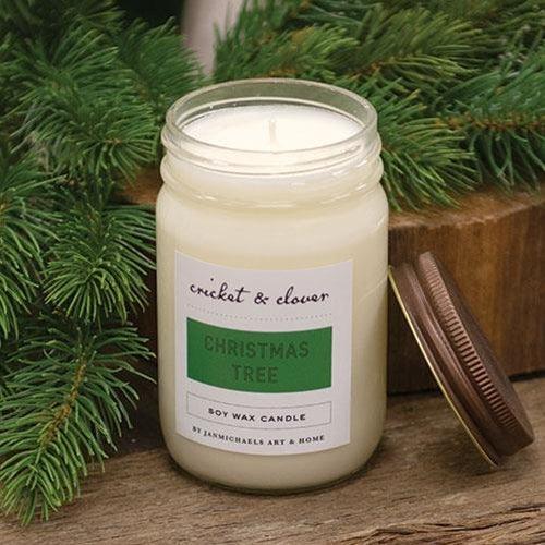 Christmas Tree Soy Mason Jar Candle 12 oz