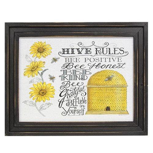 Hive Rules Framed Print 16 x 12 - The Fox Decor
