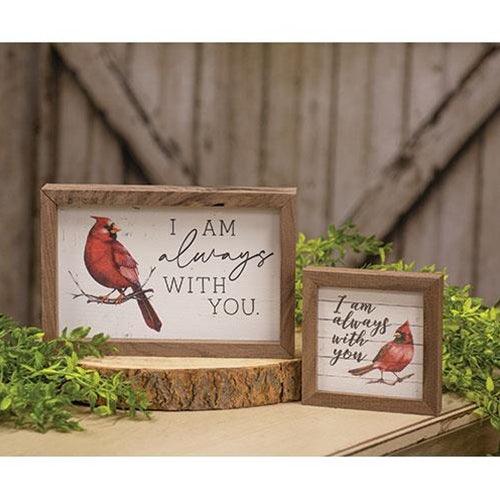 I Am Always With You Cardinal Framed Print 4 sq