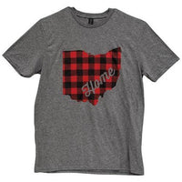 Thumbnail for Ohio Buffalo Check T-Shirt Heather Graphite XXL - The Fox Decor