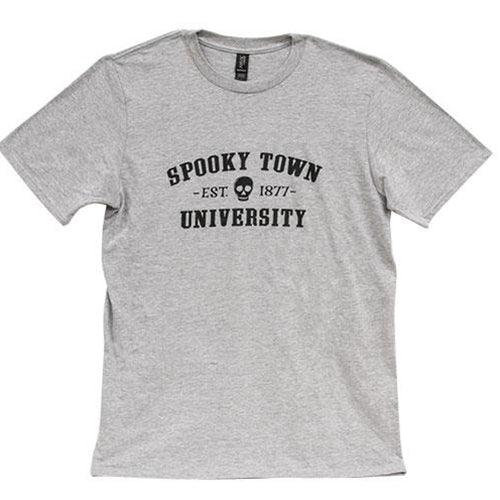 Spooky Town University T-Shirt Heather Gray XL - The Fox Decor