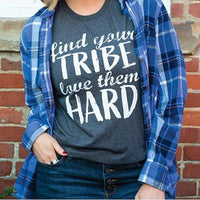 Find Your Tribe T-Shirt Heather Dark Gray Small - The Fox Decor