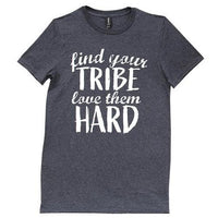 Find Your Tribe T-Shirt Heather Dark Gray Small - The Fox Decor