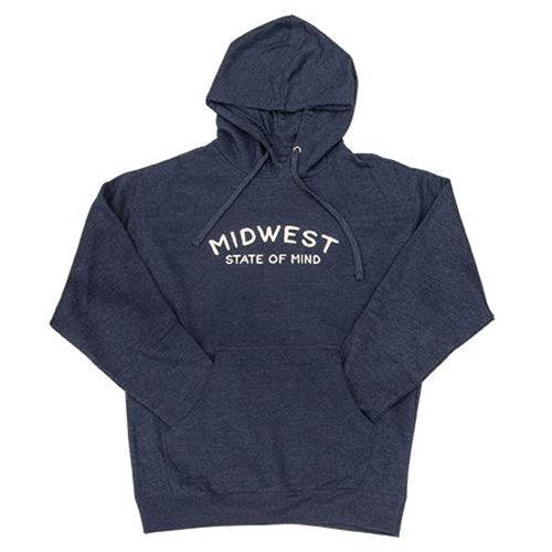 Midwest State of Mind Sweatshirt Classic Heather Navy Large - The Fox Decor