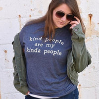 Kind People T-Shirt Heather Navy XXL - The Fox Decor