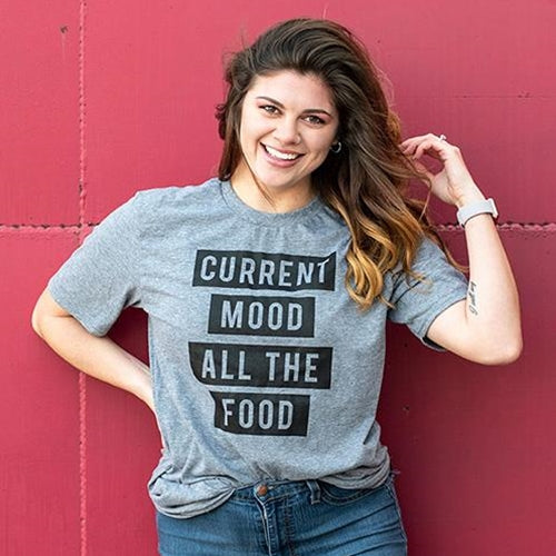 Current Mood All The Food T-Shirt Heather Graphite XXL