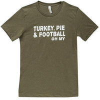 Turkey Pie & Football T-Shirt Heather City Green Small - The Fox Decor