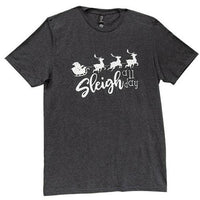 Thumbnail for Sleigh All Day T-Shirt Heather Dark Gray XXL - The Fox Decor