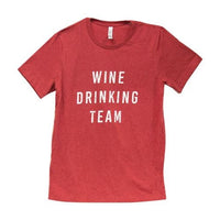 Thumbnail for Wine Drinking Team T-Shirt Canvas Red Small