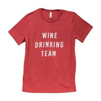 Wine Drinking Team T-Shirt Canvas Red Small - The Fox Decor