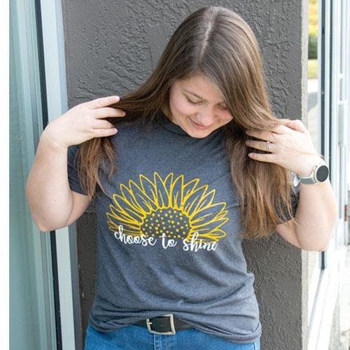 Choose To Shine Sunflower T-Shirt XL - The Fox Decor