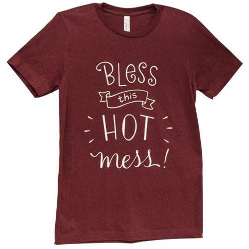 Bless This Hot Mess T-Shirt Large - The Fox Decor