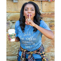 Thumbnail for Coffee Hasn't Kicked In T-Shirt Heather Indigo Small - The Fox Decor