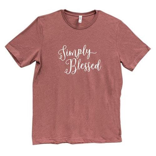 Simply Blessed T-Shirt Heather Mauve Small - The Fox Decor