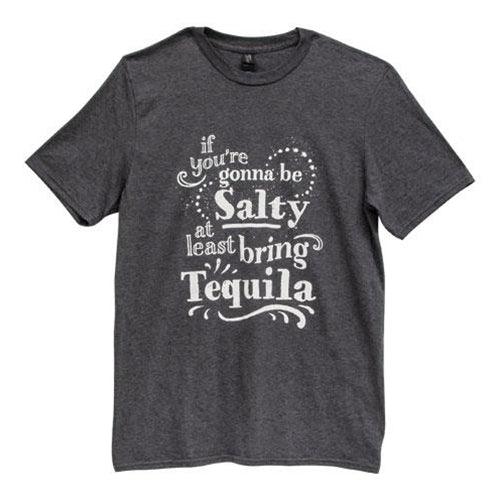 If You're Gonna Be Salty Bring Tequila T-Shirt Heather Dark Gray XXL - The Fox Decor