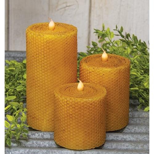 Wrapped Honeycomb LED Pillar 3 x 3 - The Fox Decor