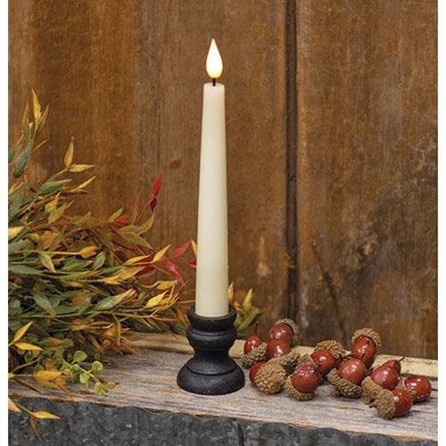 Ivory Realistic Flame LED Timer Taper - The Fox Decor