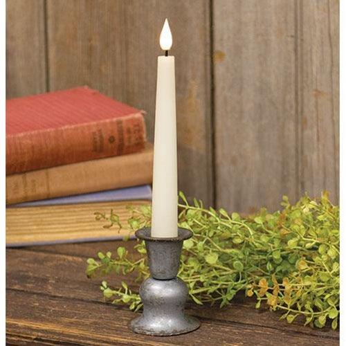 Ivory Realistic Flame LED Timer Taper - The Fox Decor