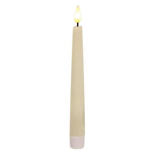 Ivory Realistic Flame LED Timer Taper - The Fox Decor