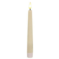 Ivory Realistic Flame LED Timer Taper - The Fox Decor