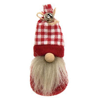 Thumbnail for Red & White Gingham Hat Gnome Sitter