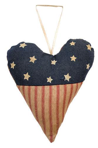 Americana Heart Ornament - The Fox Decor