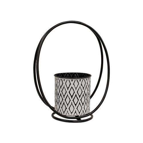 2 Set Boho Planters on Oval Stands - The Fox Decor