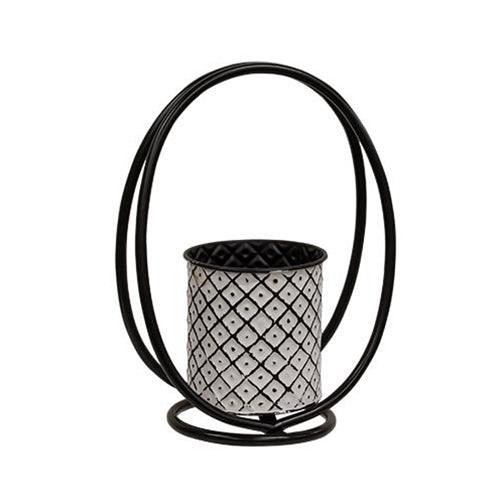 2 Set Boho Planters on Oval Stands - The Fox Decor