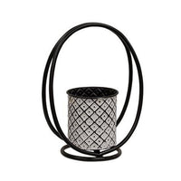 2 Set Boho Planters on Oval Stands - The Fox Decor