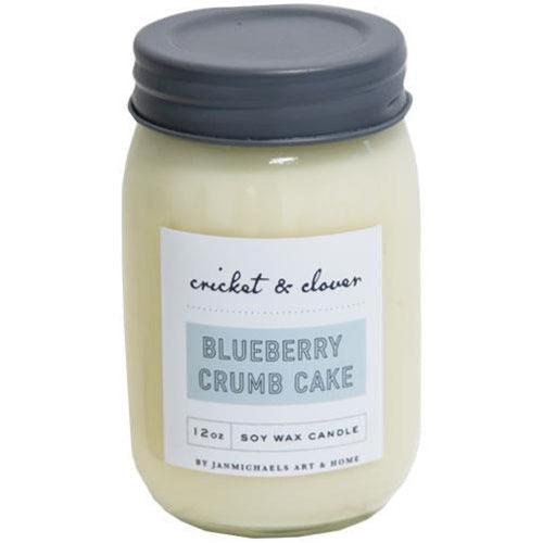 Blueberry Crumb Cake Jar Candle 12 oz - The Fox Decor