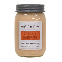 Citron & Mandarin Jar Candle 12oz - The Fox Decor