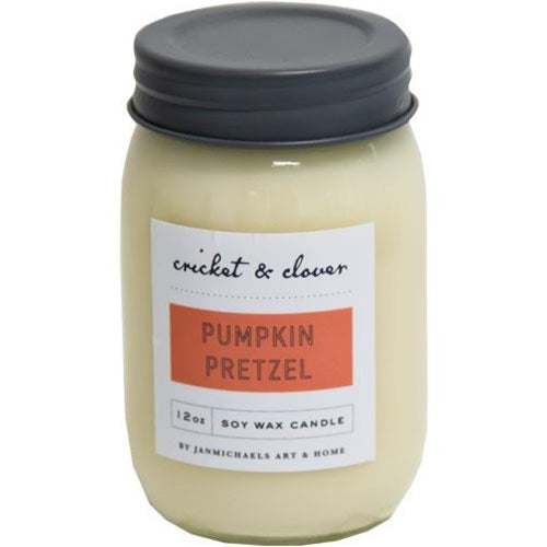 Pumpkin Pretzel Mason Jar Candle 12 oz