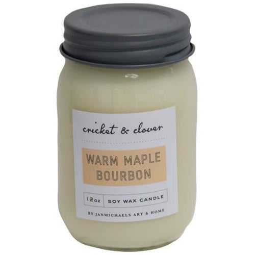 Warm Maple Bourbon Pint Jar Candle